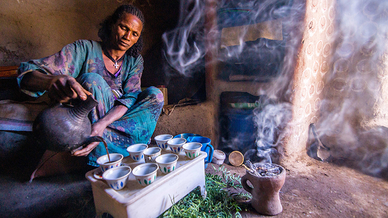 Scène de vie à Lalibela, en Éthiopie